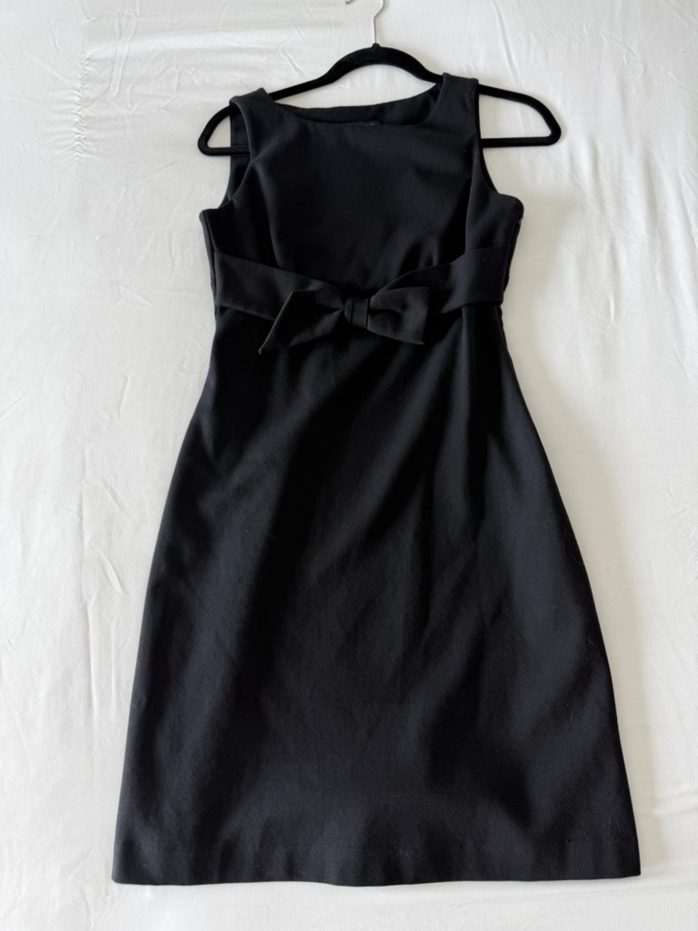 Banana Republic Black A-Line Dress Bow Detail Sleeveless Size 4 Work Cocktail